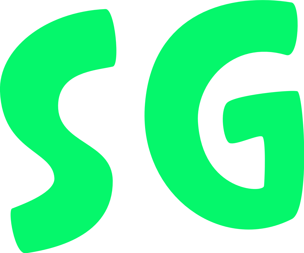 Green letters s and g logo